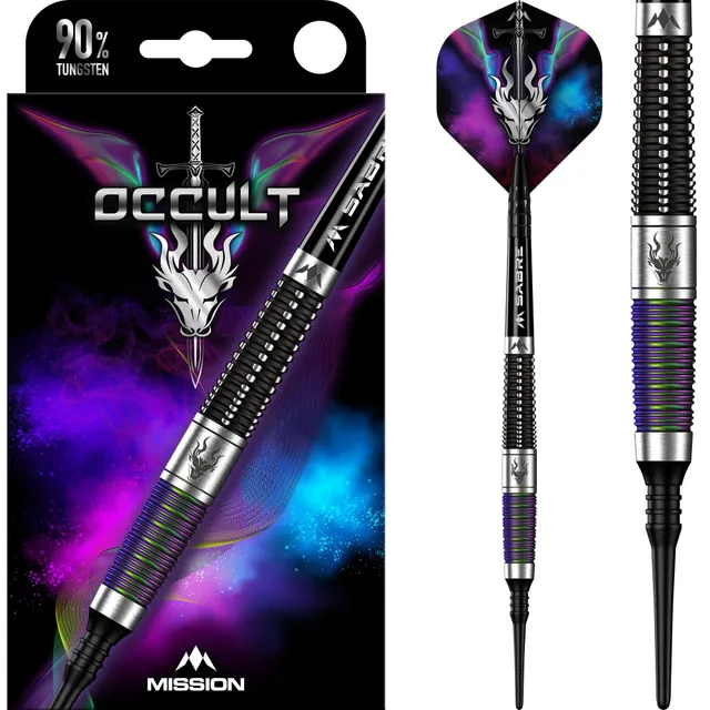 mission-occult-softdarts-90-tungsten-18g-schwarz-coral image 1