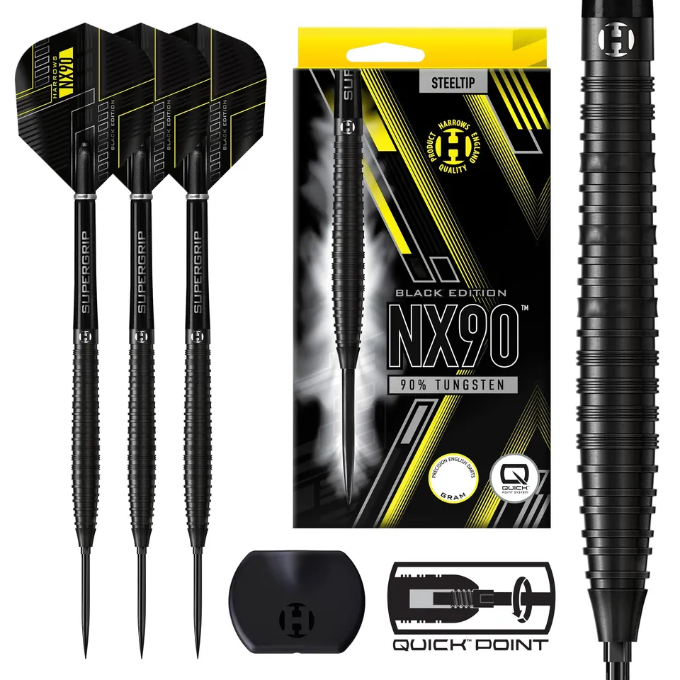 harrows-nx90-90-black-edition-quick-point-steeldart-23g image 1