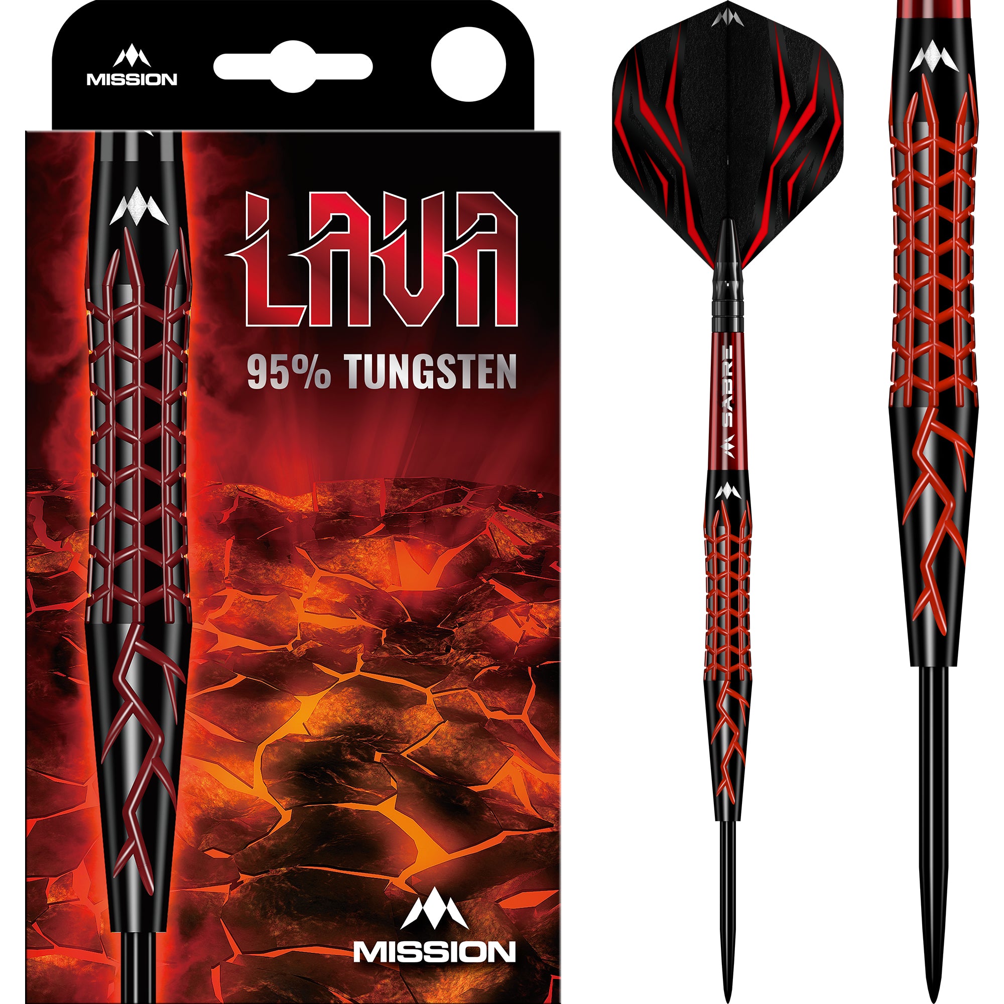 mission-lava-22g-steeldart-95-tungsten-schwarz-rot image 1