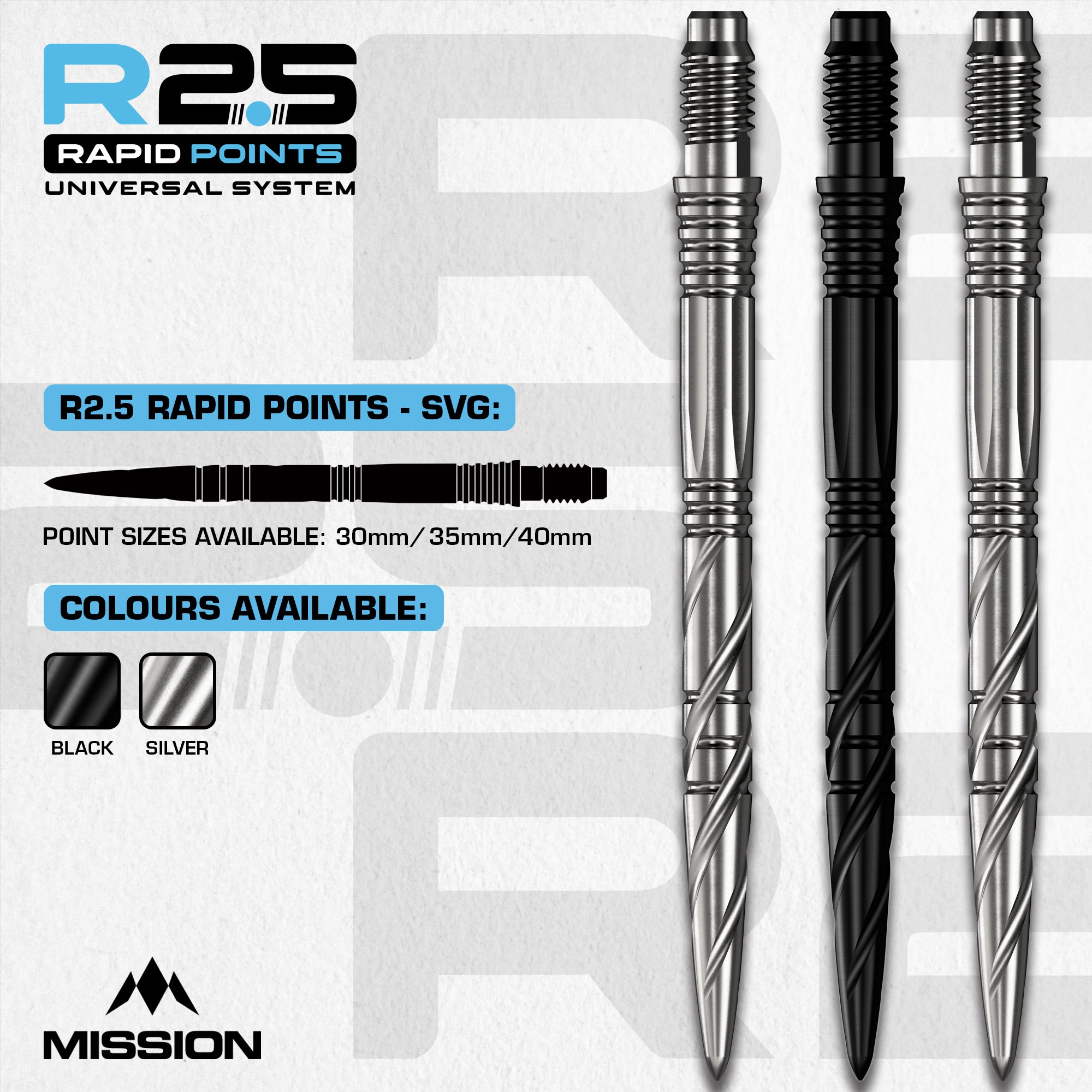 mission-r2-5-rapid-dartspitzen-sgv-silber-30mm image 1