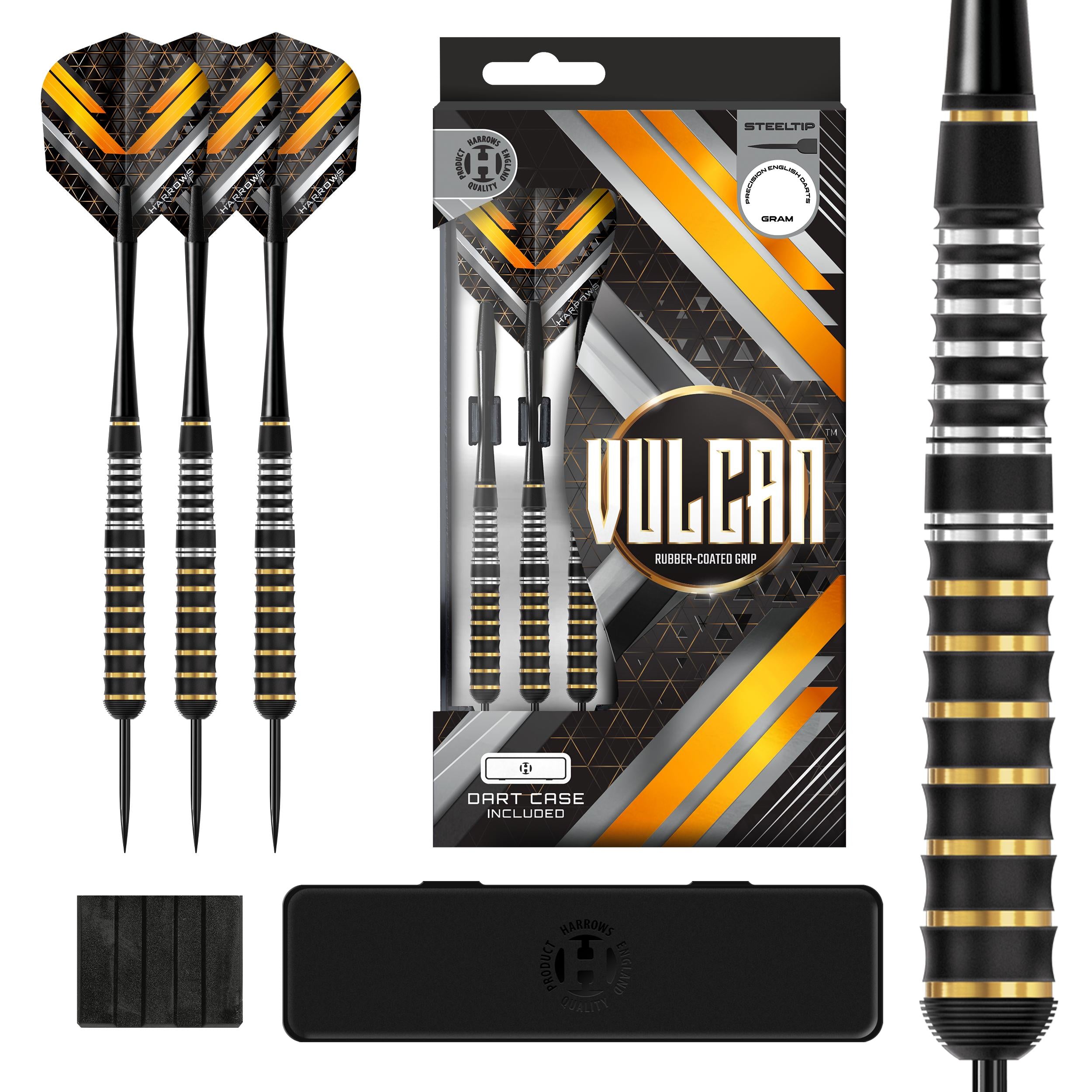 harrows-vulcan-steeldarts-24g-gummi-grip-schwarz-gold image 1
