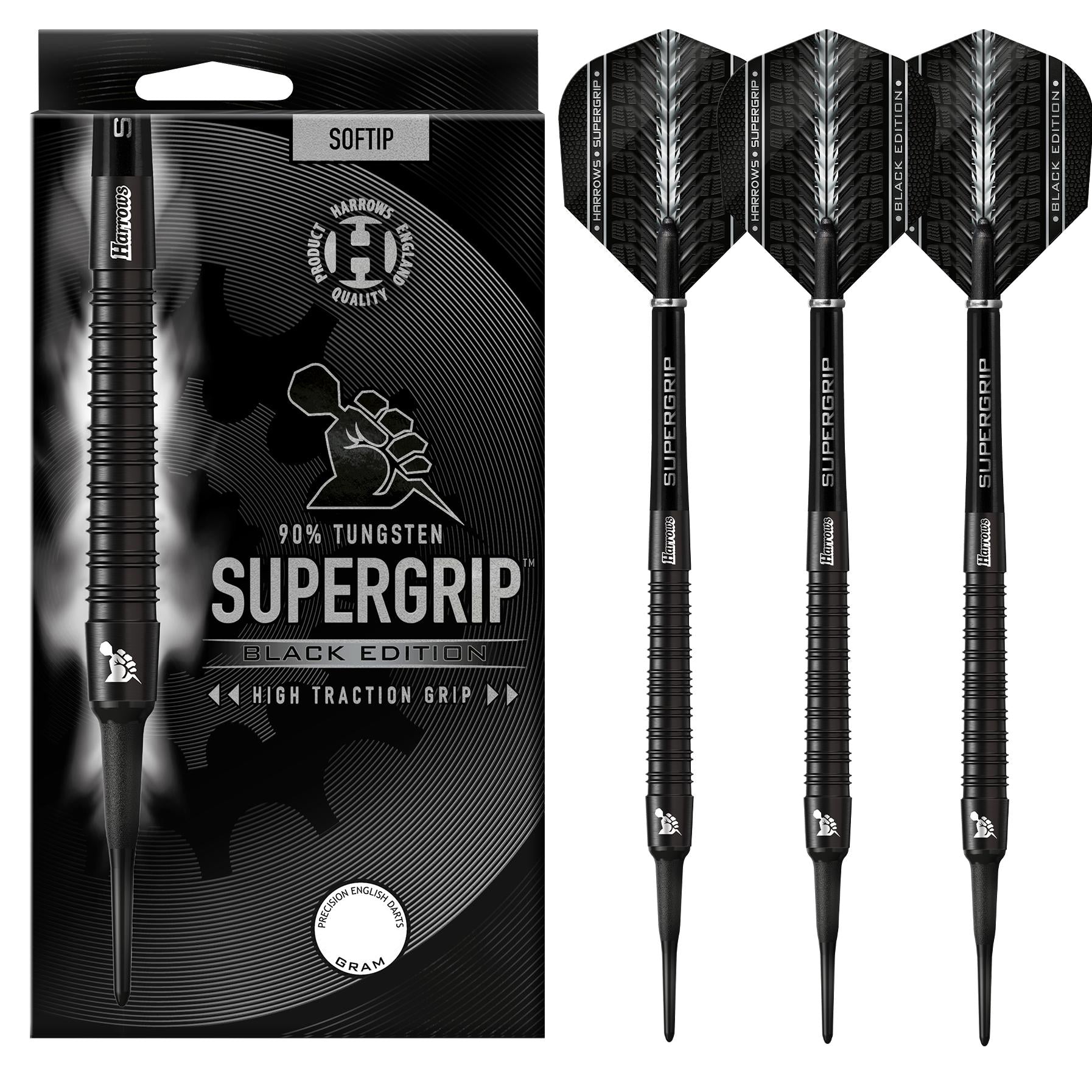 harrows-supergrip-black-edition-18g-softdart image 1