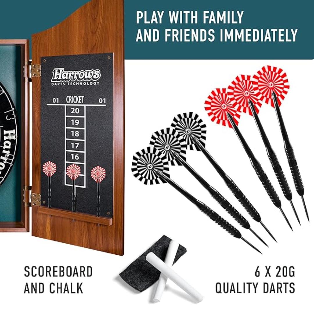 harrows-pro-s-choice-dartboard-cabinet-set-sisal image 5