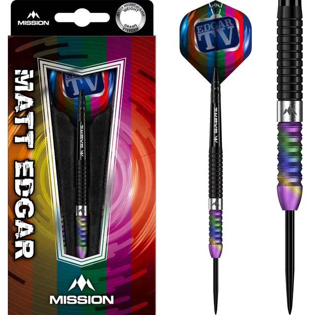 mission-matt-edgar-steeldarts-90-tungsten-23g-schwarz-koralle image 1