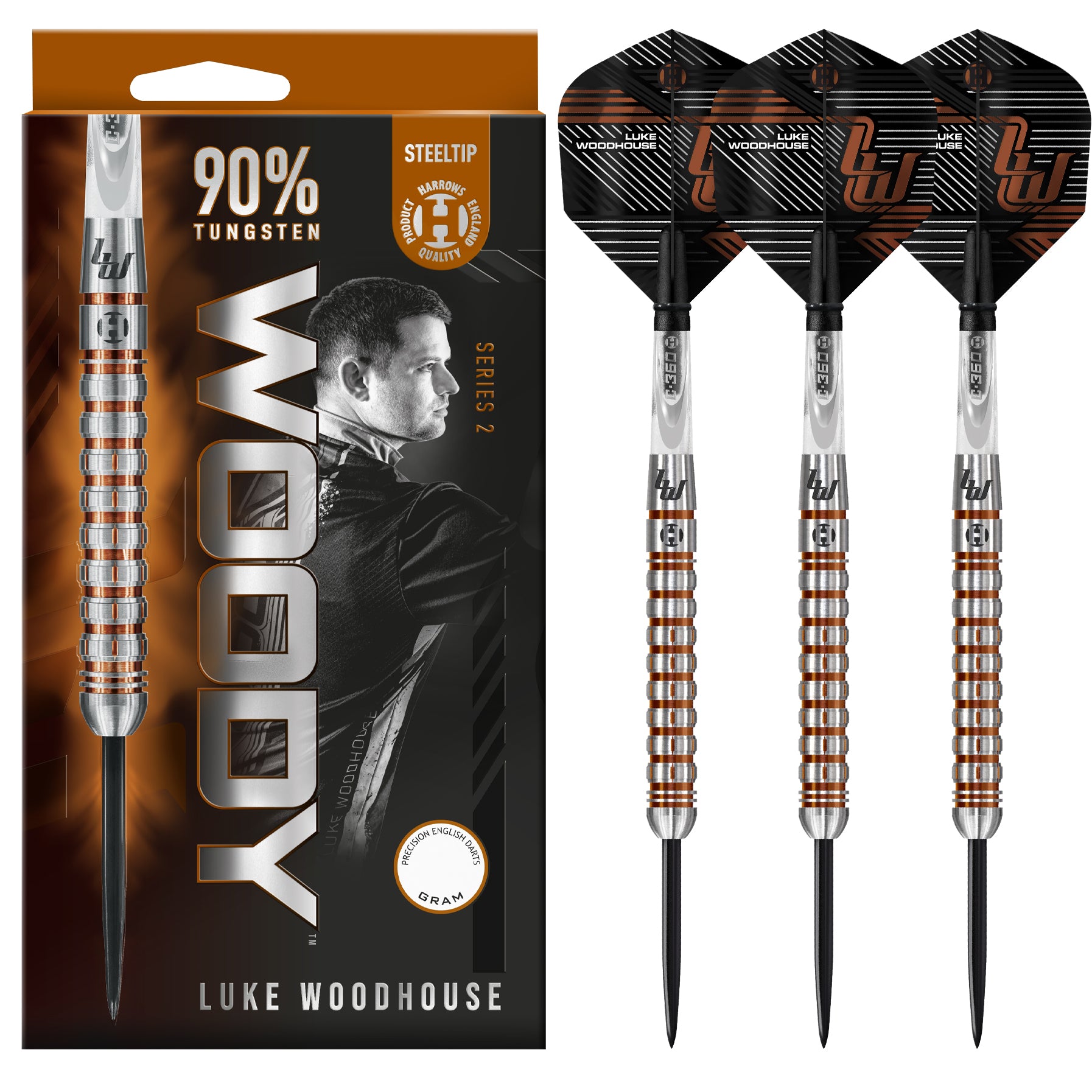 harrows-luke-woodhouse-series-2-90-steeldarts-23g image 1