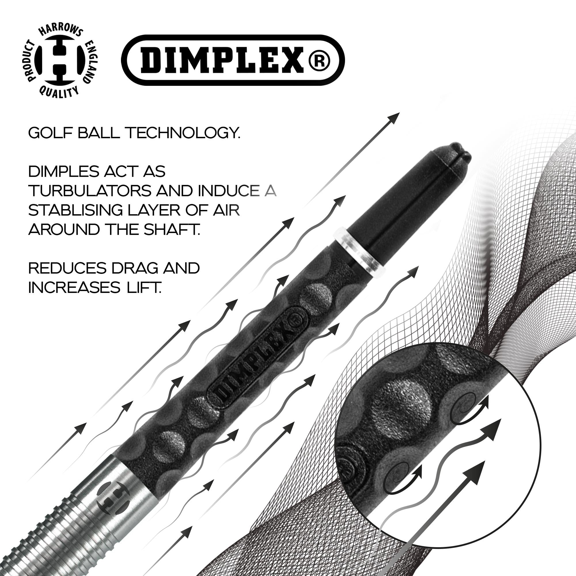 harrows-dimplex-shafts-medium-schwarz-nylon-3er-set-golfball-grip image 5