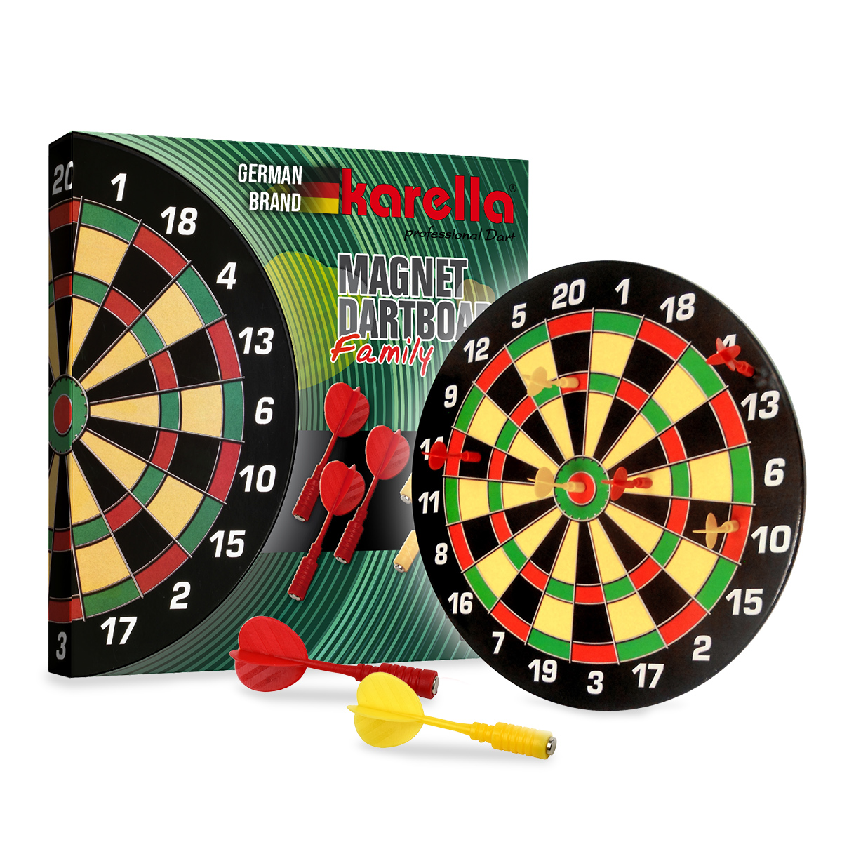 karella-family-magnet-dartscheibe-inkl-6-magnetdarts image 1