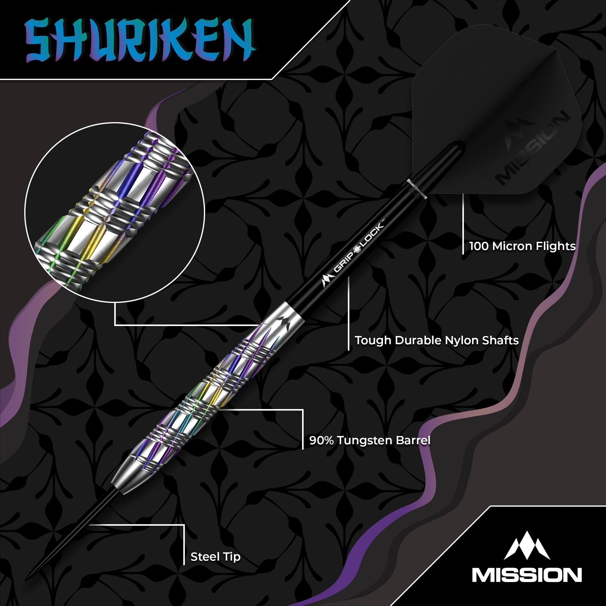 mission-shuriken-steeldarts-90-tungsten-22g-24g-coral image 3