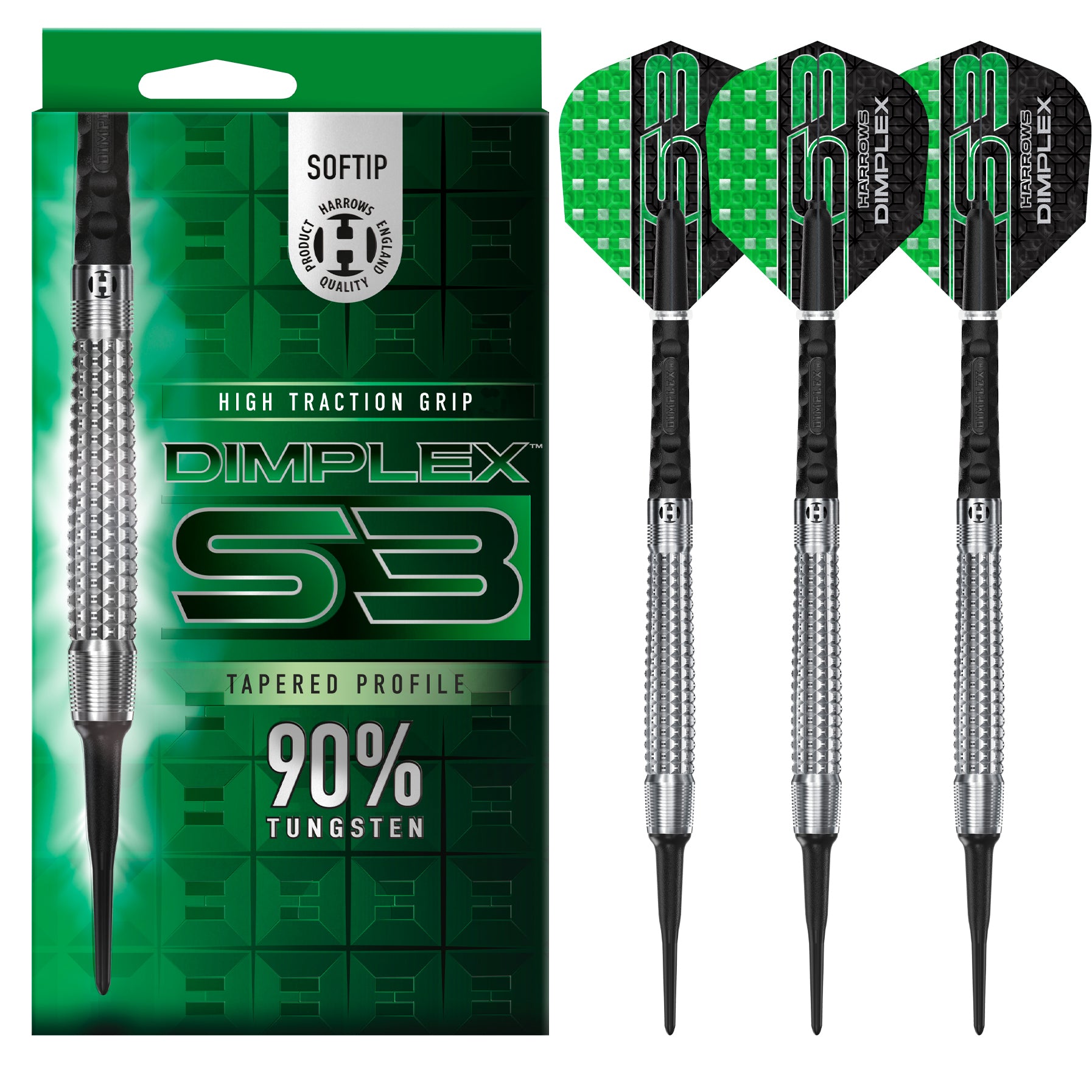 harrows-dimplex-s3-softdarts-18g-90-tungsten-tapered image 1