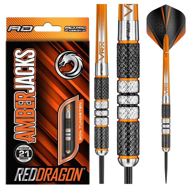 red-dragon-amberjack-2-steeldarts-schwarz-orange-ring-grip image 1