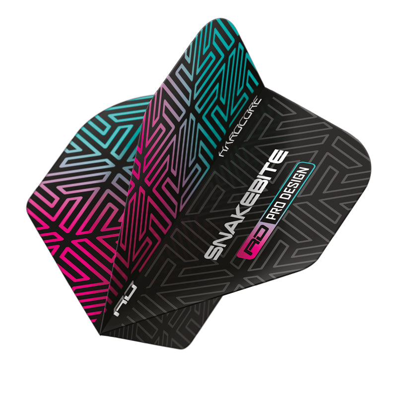 red-dragon-peter-wright-snakebite-flights-standard-black-rainbow-9er image 1