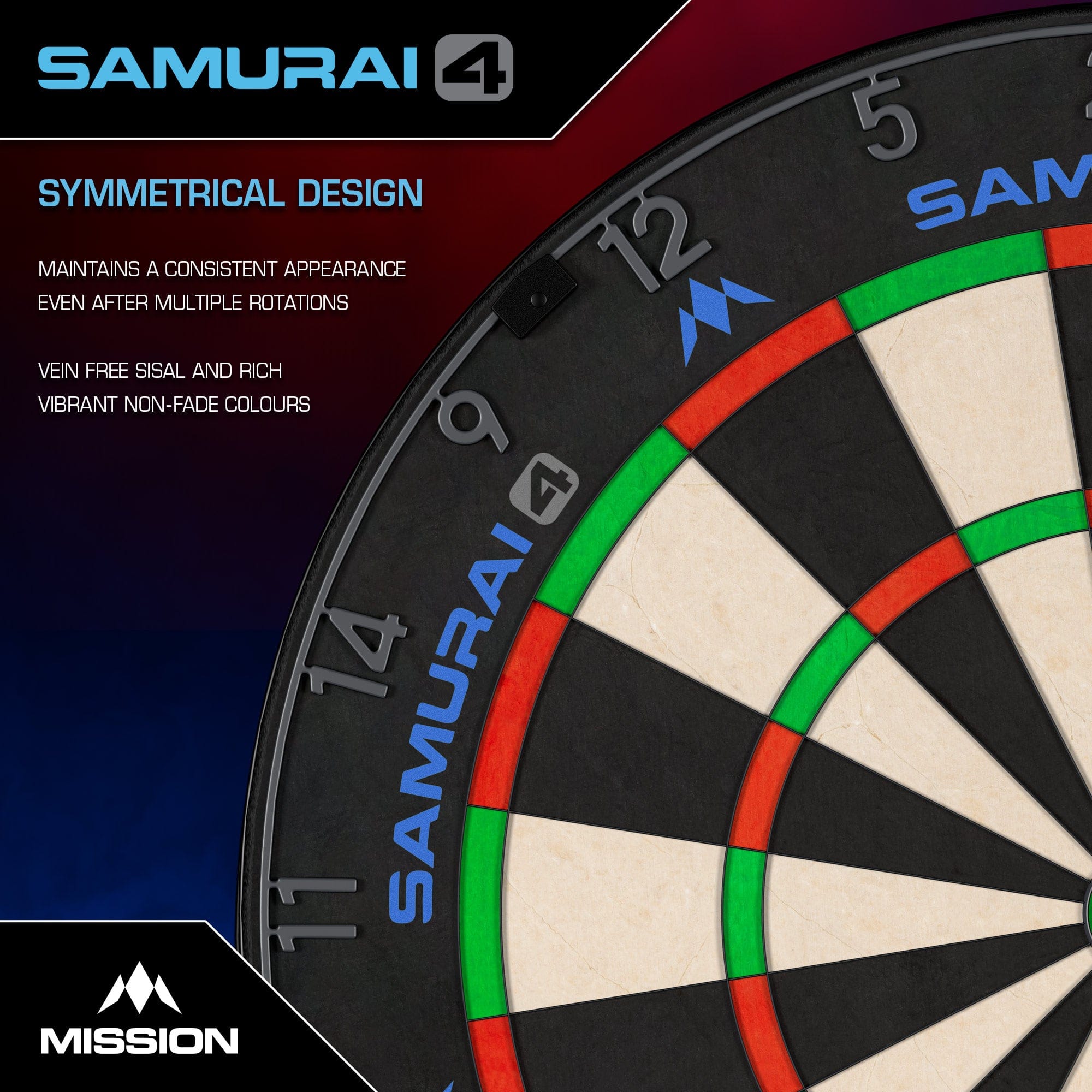 mission-samurai-4-dartscheibe-graphite-profi-knife-wire image 3