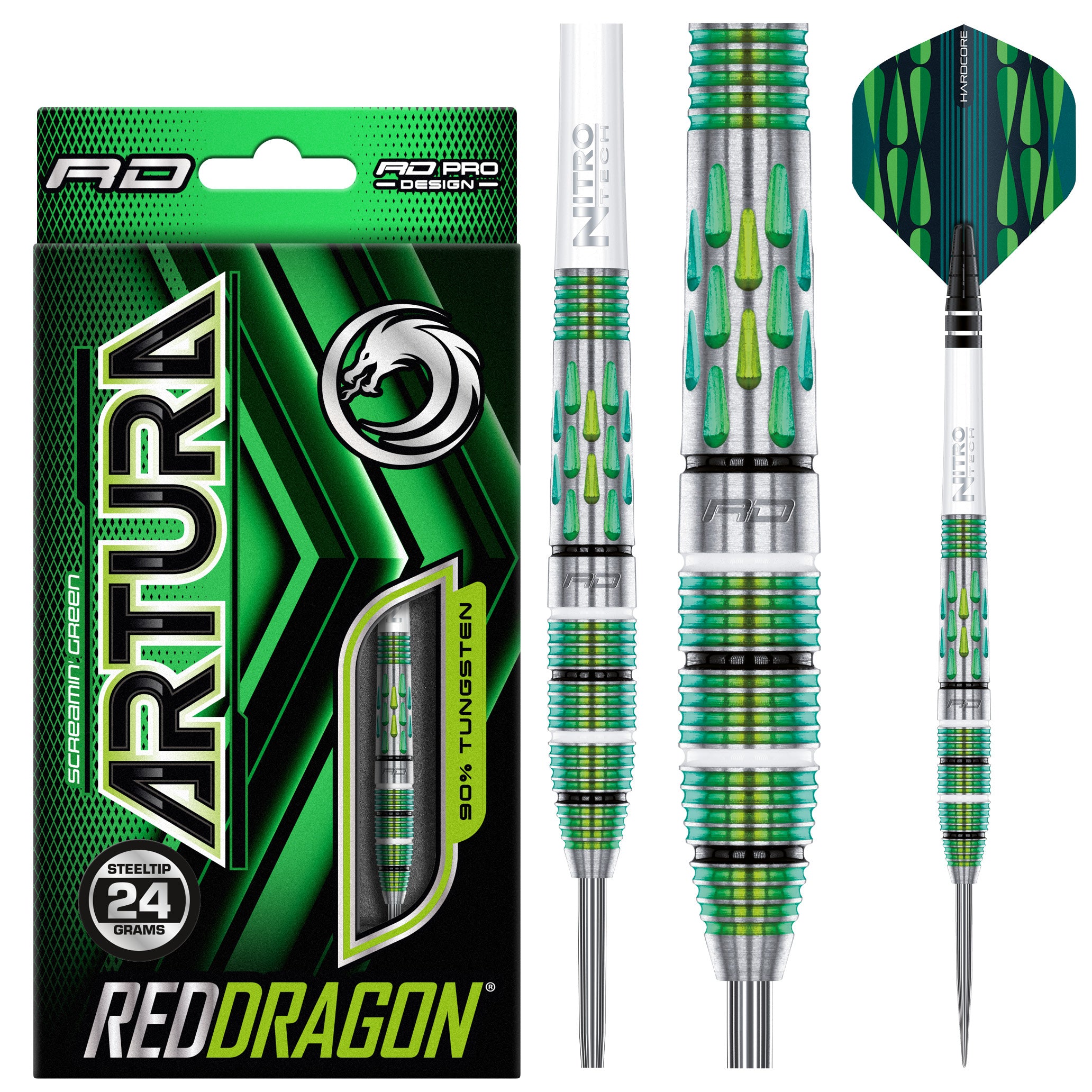 red-dragon-artura-screamin-green-steeldarts-24g-90 image 1