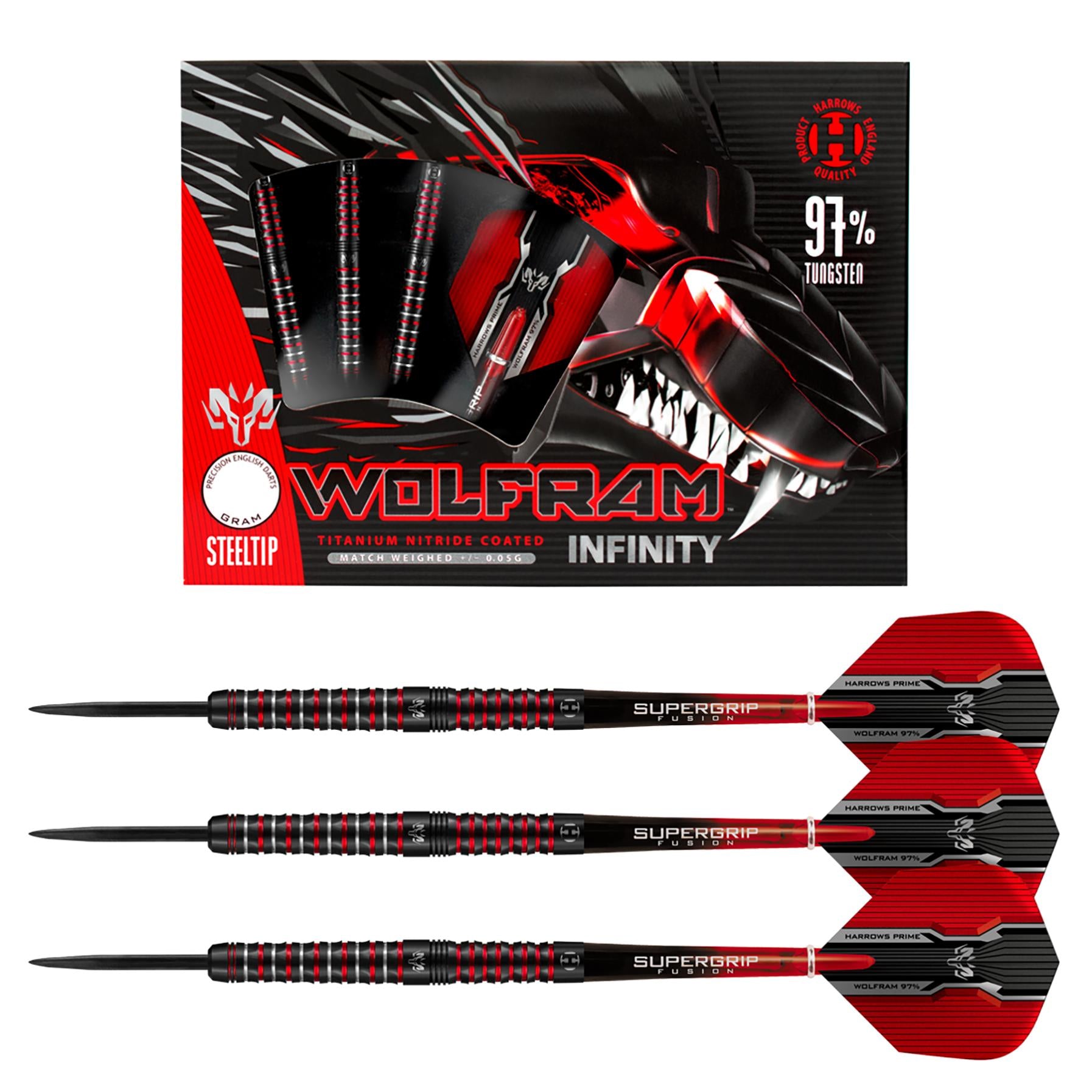harrows-wolfram-infinity-97-steeldarts-23g-slim image 1
