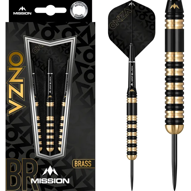 mission-onza-m3-steeldart-23g-messing-schwarz-gold image 1