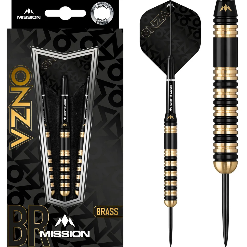 mission-onza-m3-steeldart-23g-messing-schwarz-gold image 1