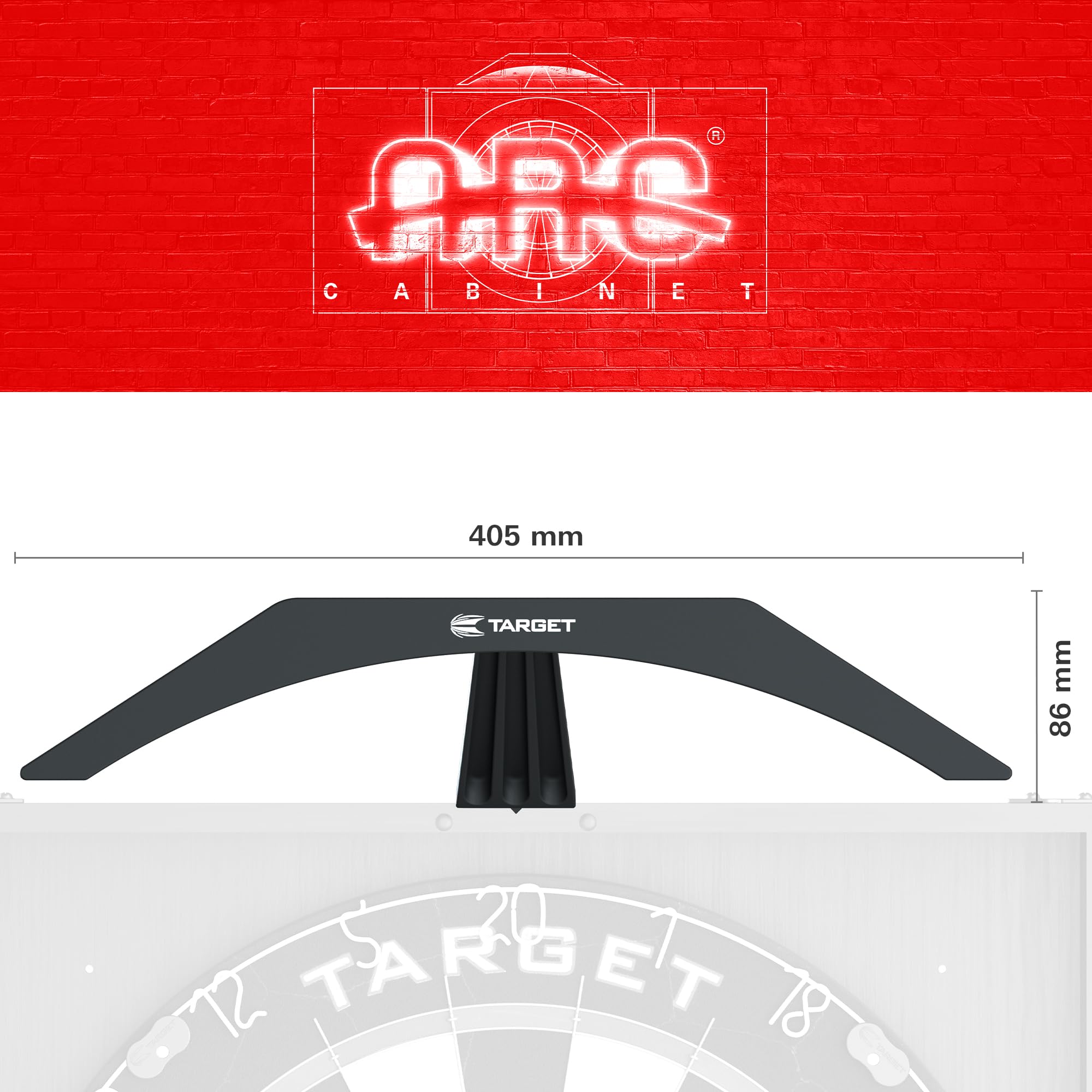 target-arc-dartschrank-set-dartscheibe-beleuchtung-schwarz image 8