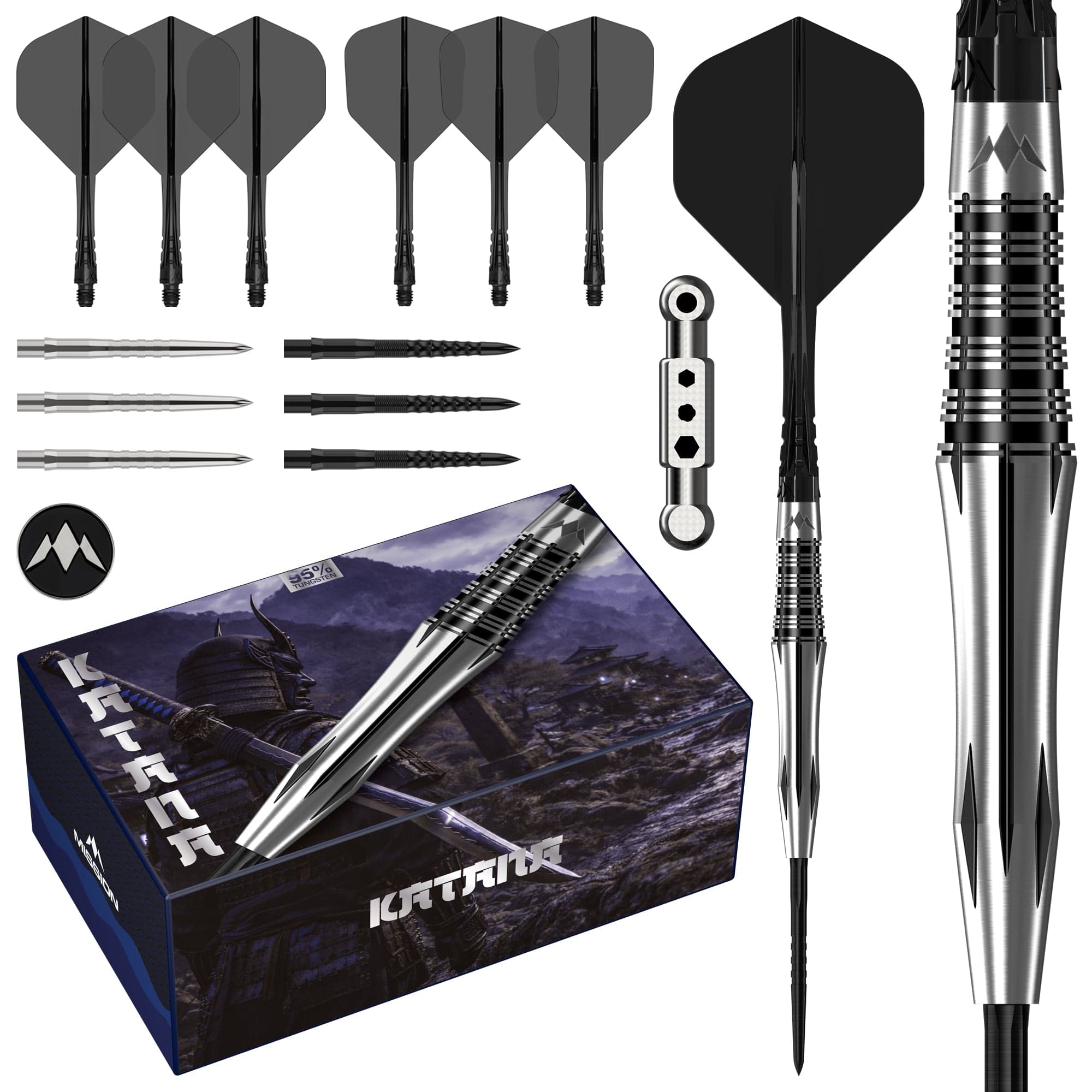 mission-katana-steeldarts-22g-95-tungsten-schwarz image 1