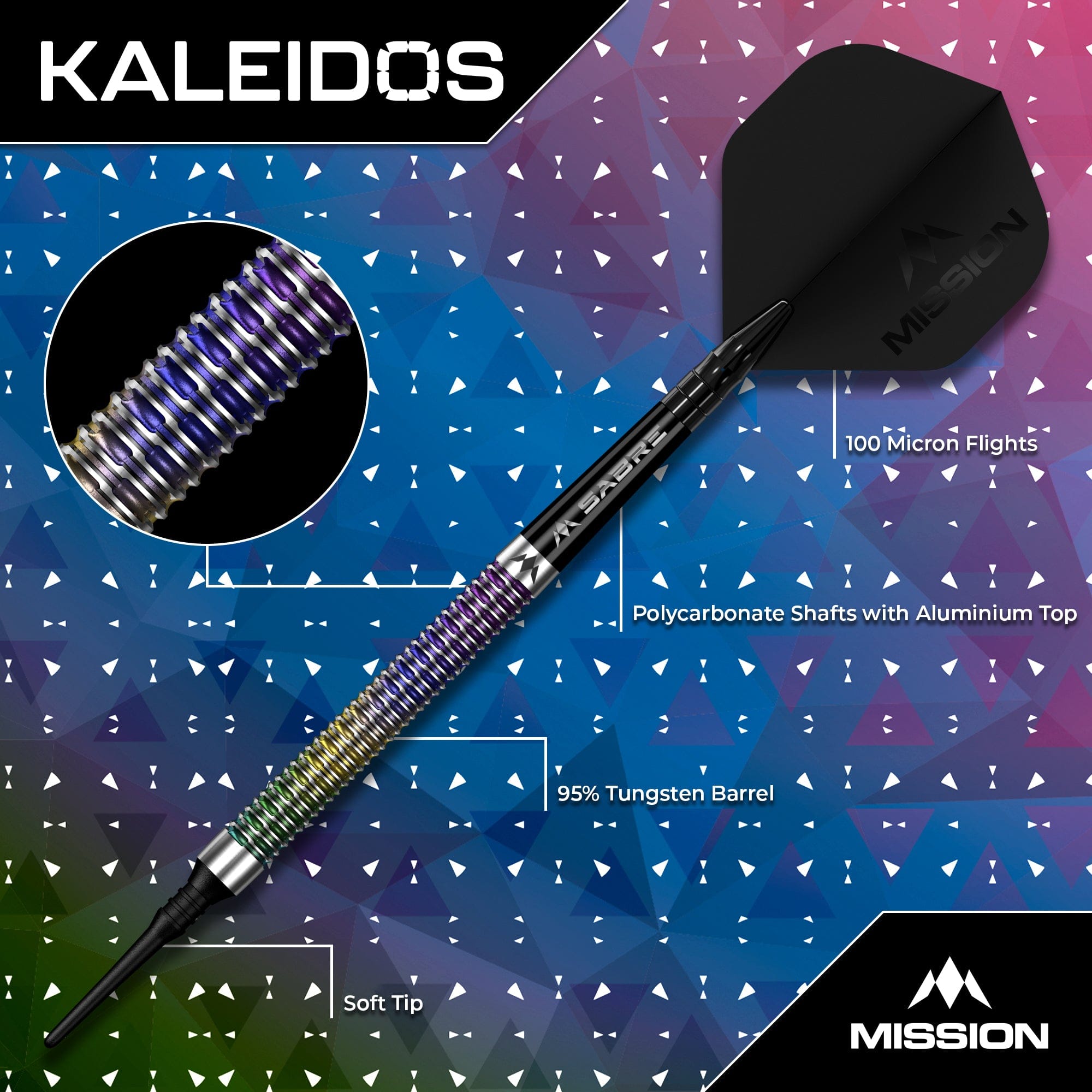 mission-kaleidos-softdarts-19g-95-tungsten-koralle image 3