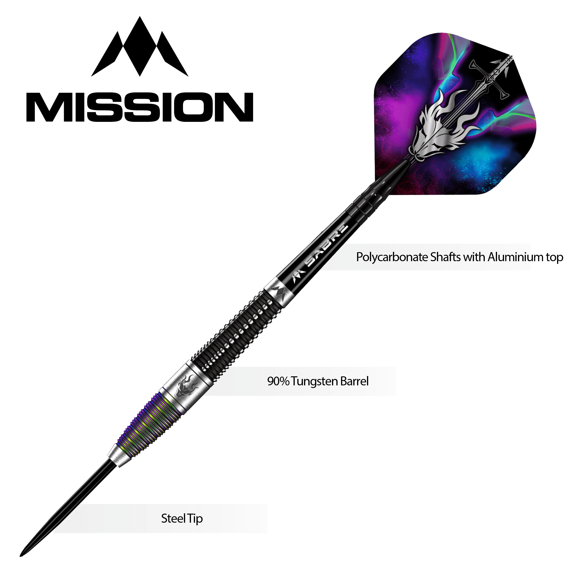 mission-occult-steeldart-23g-black-coral-90-tungsten image 8