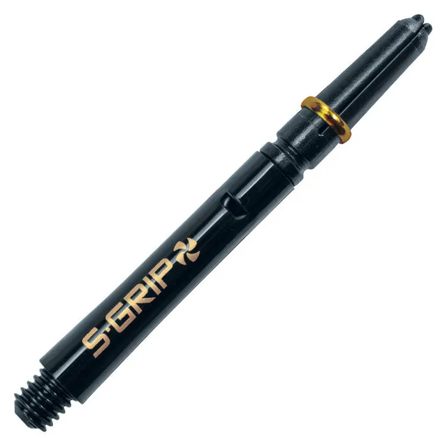 harrows-supergrip-spin-dartsch-fte-schwarz-gold-medium image 1