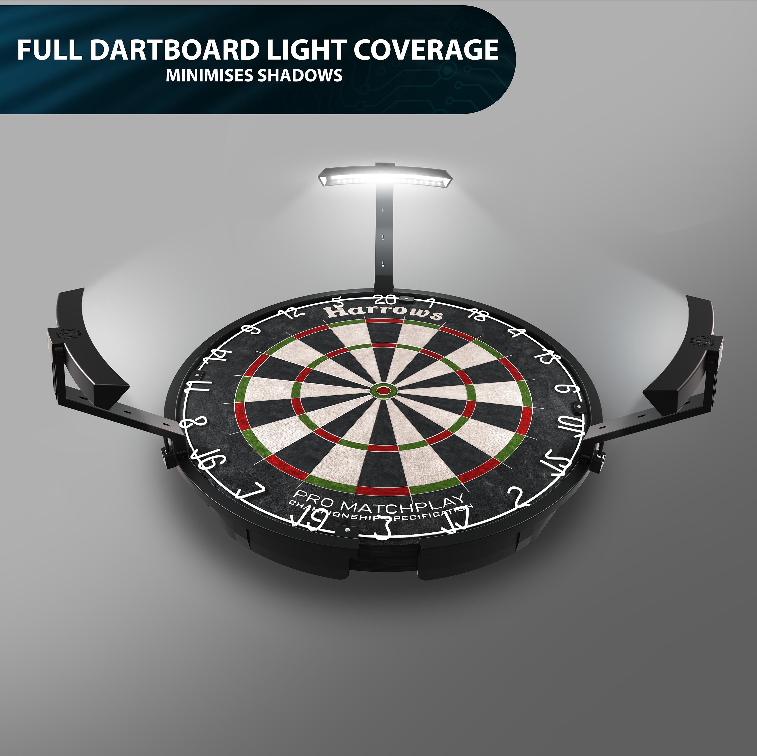 harrows-trilight-dartboard-beleuchtung-led-3-lichter image 2