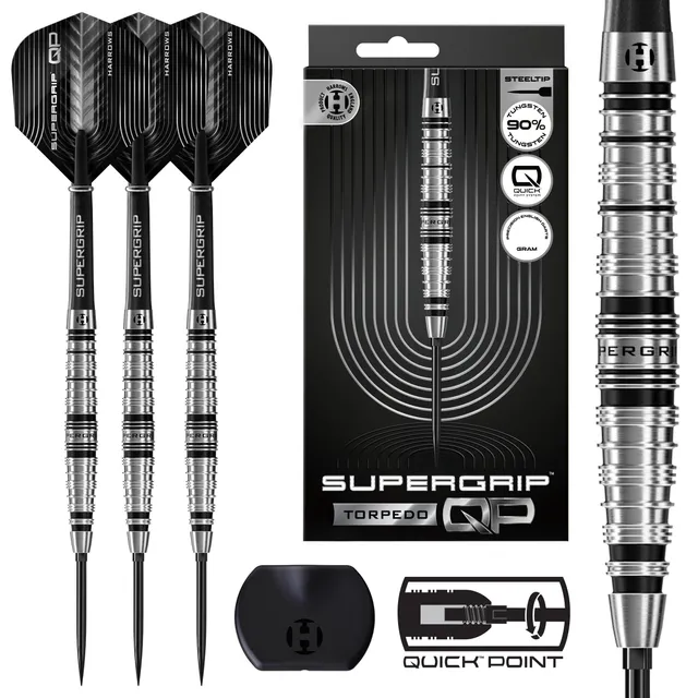 harrows-supergrip-qp-torpedo-steeldarts-23g-90-tungsten image 1