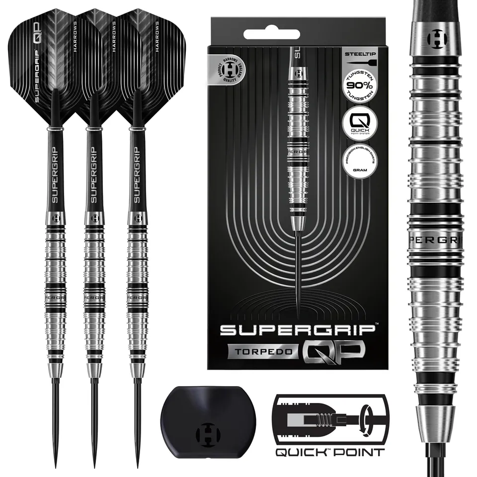 harrows-supergrip-qp-torpedo-steeldarts-23g-90-tungsten image 1