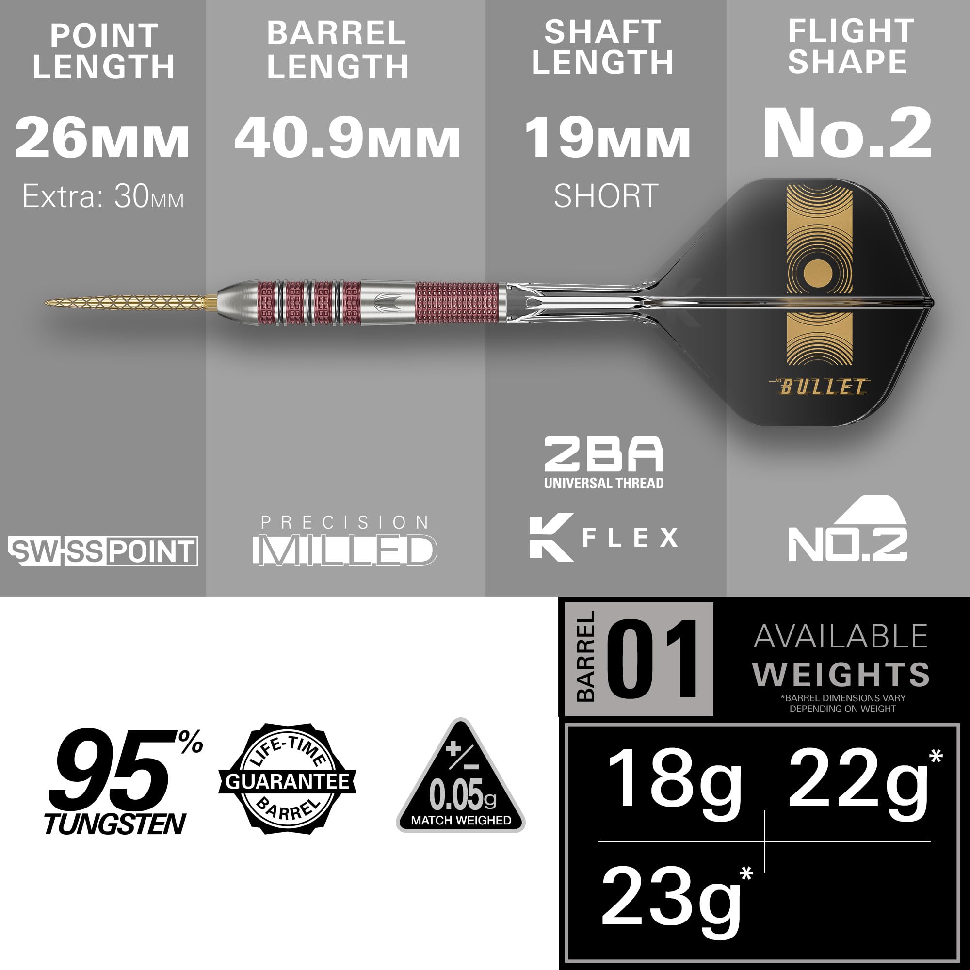 target-stephen-bunting-95k-steeldarts-18-g-the-bullet image 3