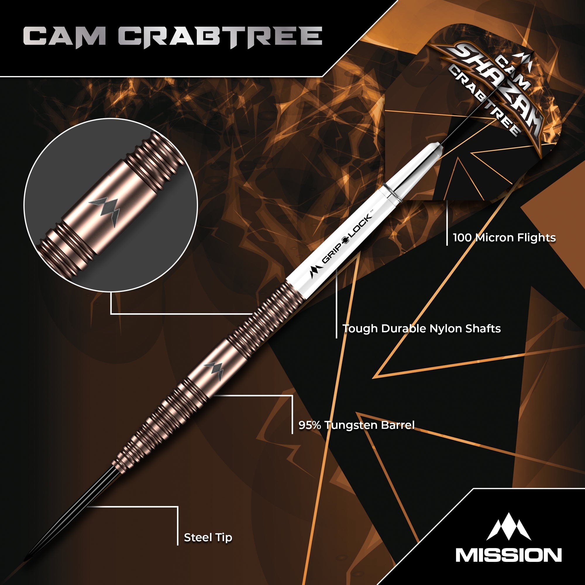 mission-cam-crabtree-v2-steeldart-22g-95-tungsten image 3