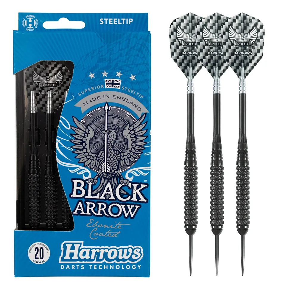 harrows-black-arrow-20g-steeldart-messing-schwarz image 1