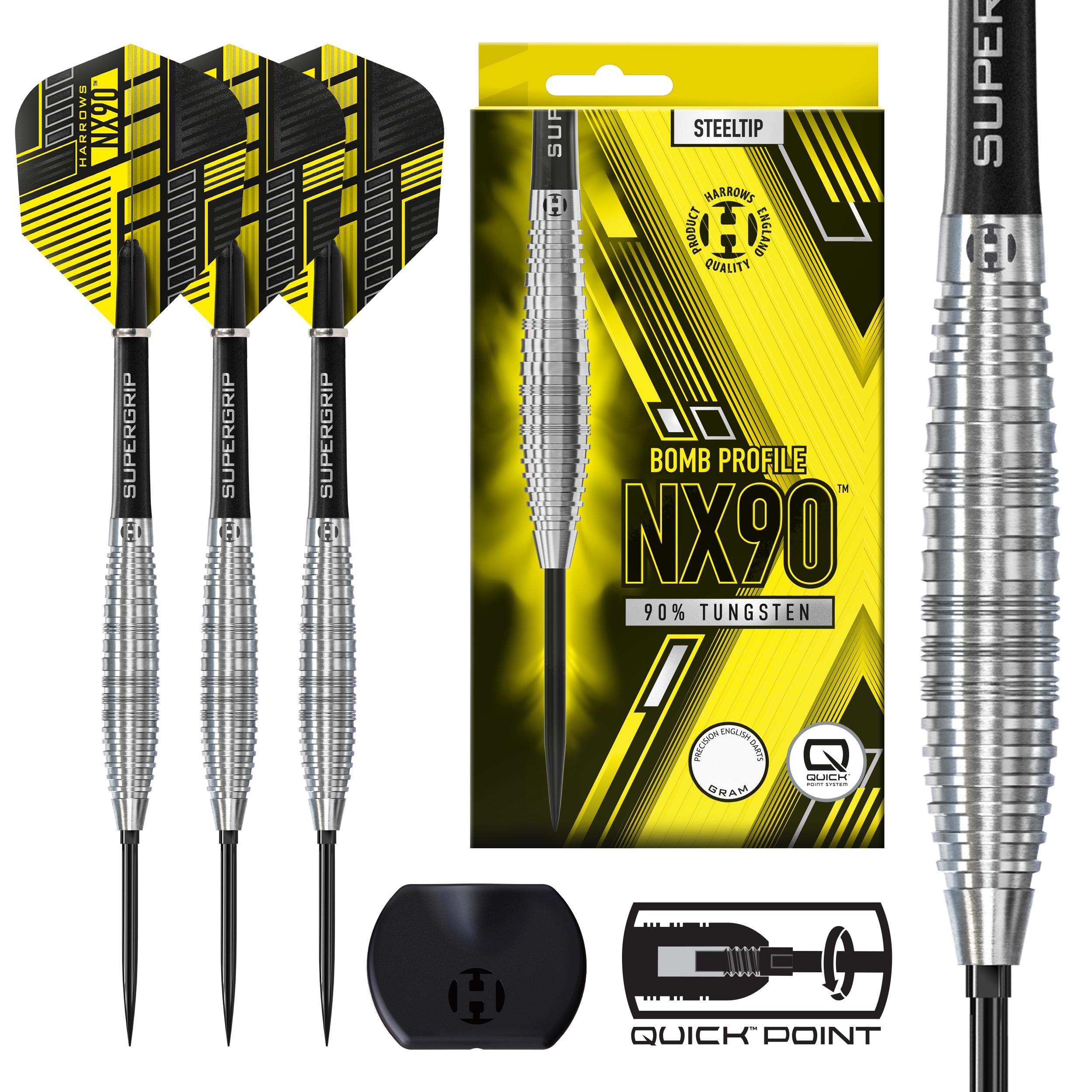 harrows-nx90-bomb-steeldarts-90-21g-23g-25g-quick-point image 1