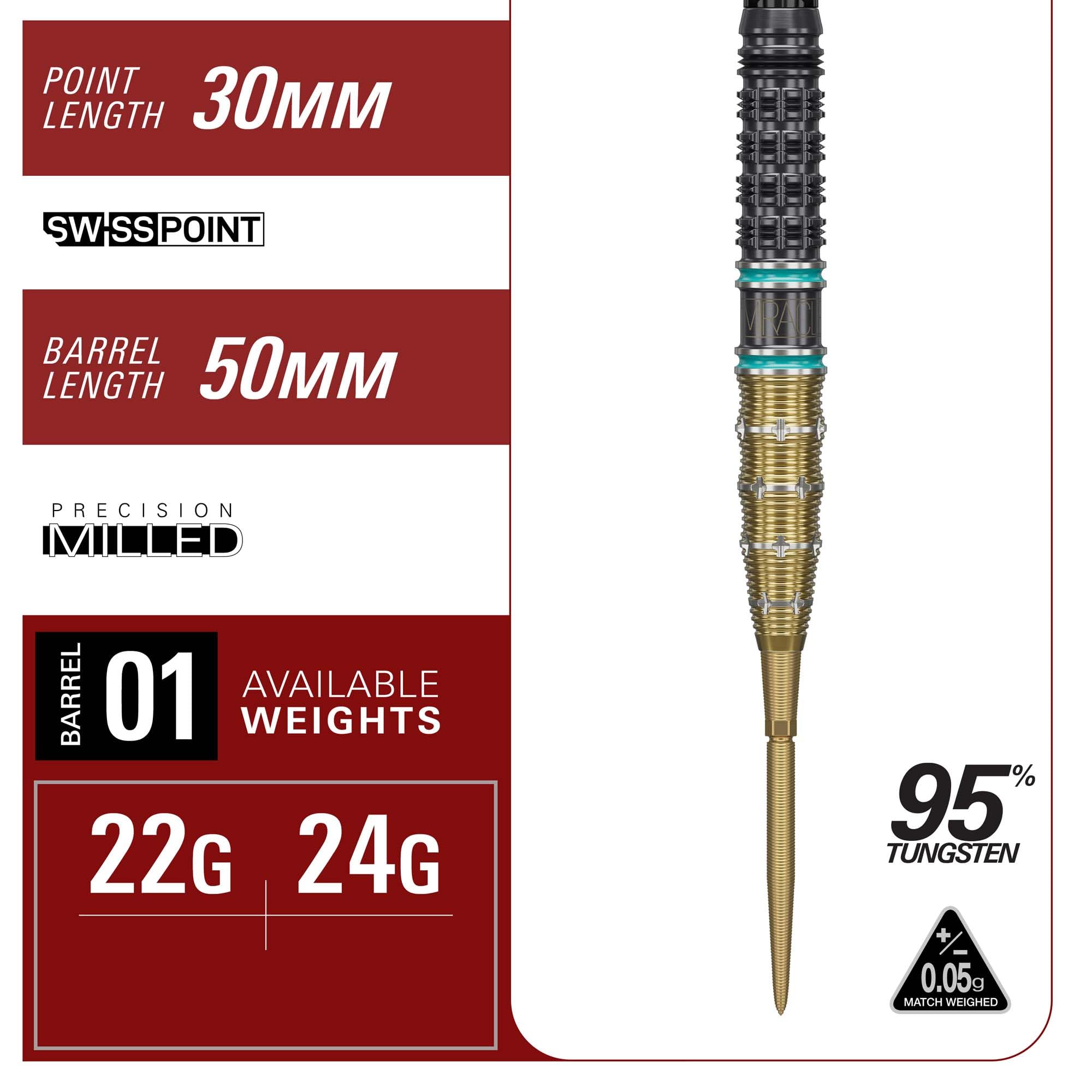 target-975-miracle-g7-5-steeldarts-22g-95-tungsten image 4