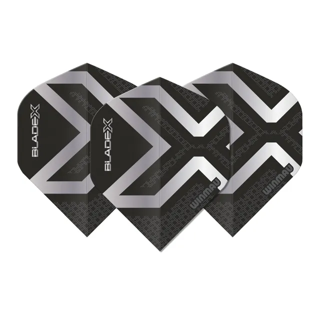 winmau-prism-blade-x-delta-standard-flights-schwarz-silber image 1