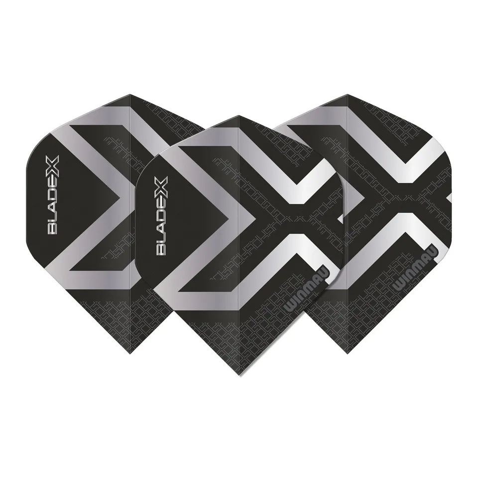 winmau-prism-blade-x-delta-standard-flights-schwarz-silber image 1