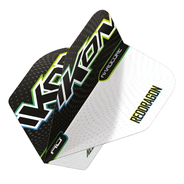 red-dragon-ikon-black-white-hardcore-standard-flights-12er image 1