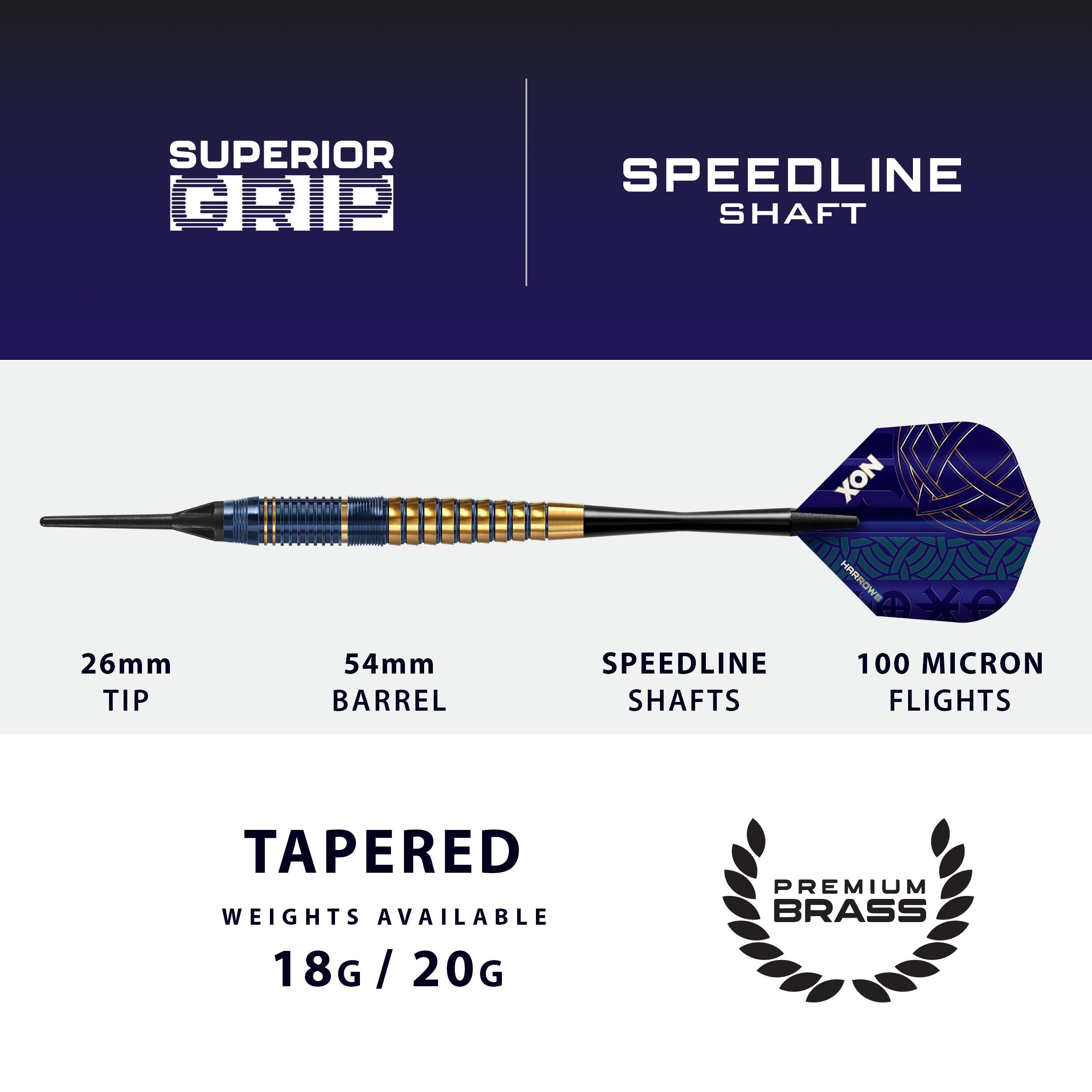 harrows-nox-18g-softdart-messing-blau-gold image 3