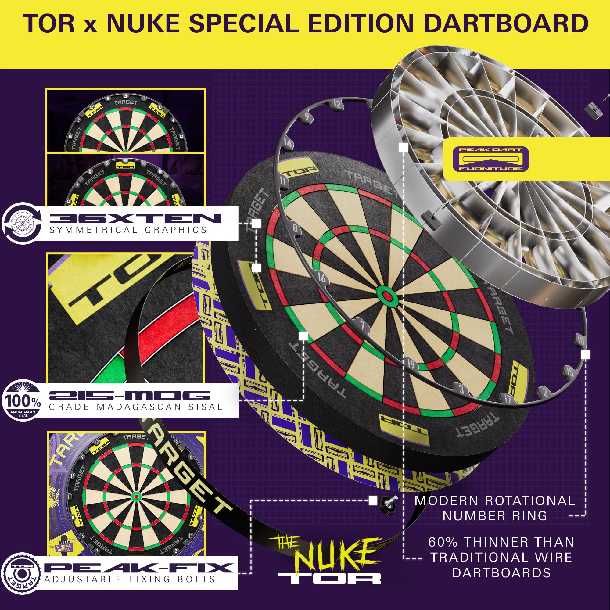 target-tor-luke-littler-dartscheibe-bundle-sisal-board image 4