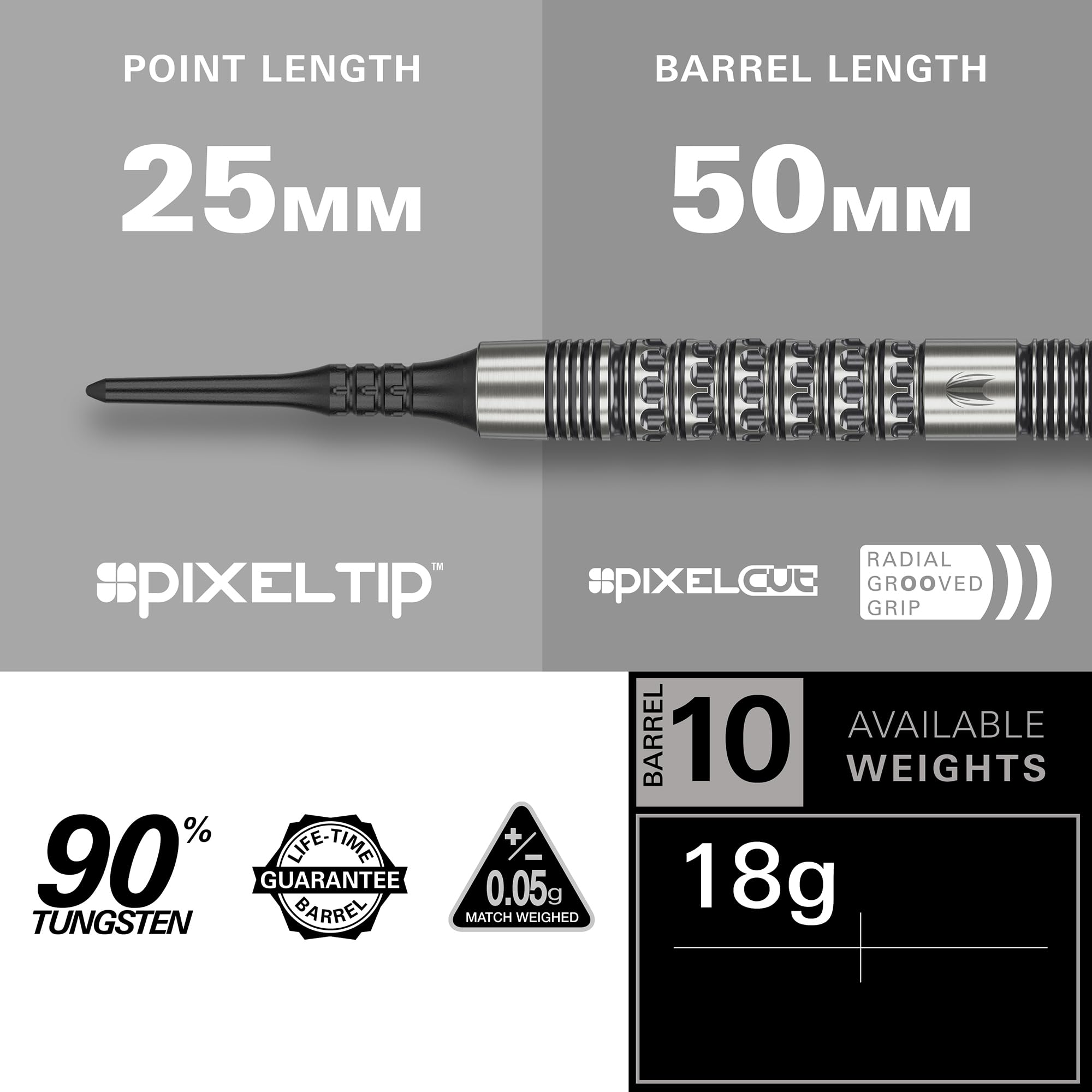 target-redux-softdarts-18g-90-tungsten-pixel-grip-set image 2