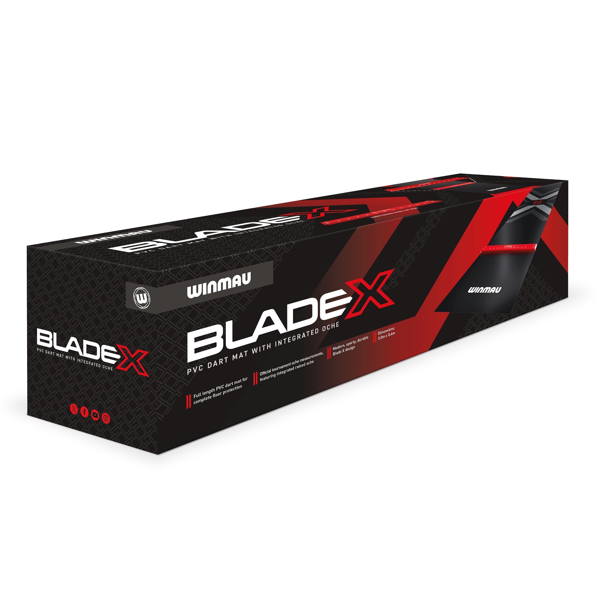 winmau-blade-x-pvc-dartmatte-transparent-mit-abwurflinie image 5