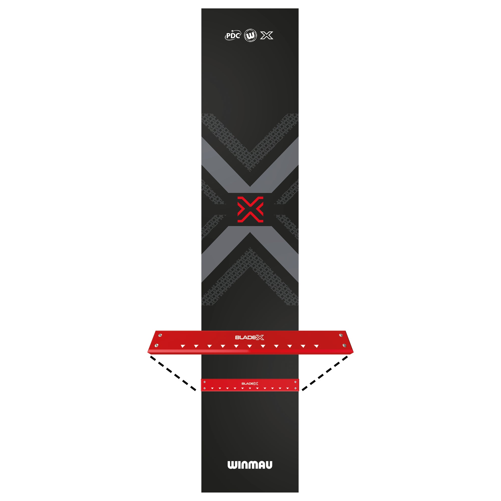 winmau-blade-x-pvc-dartmatte-transparent-mit-abwurflinie image 4