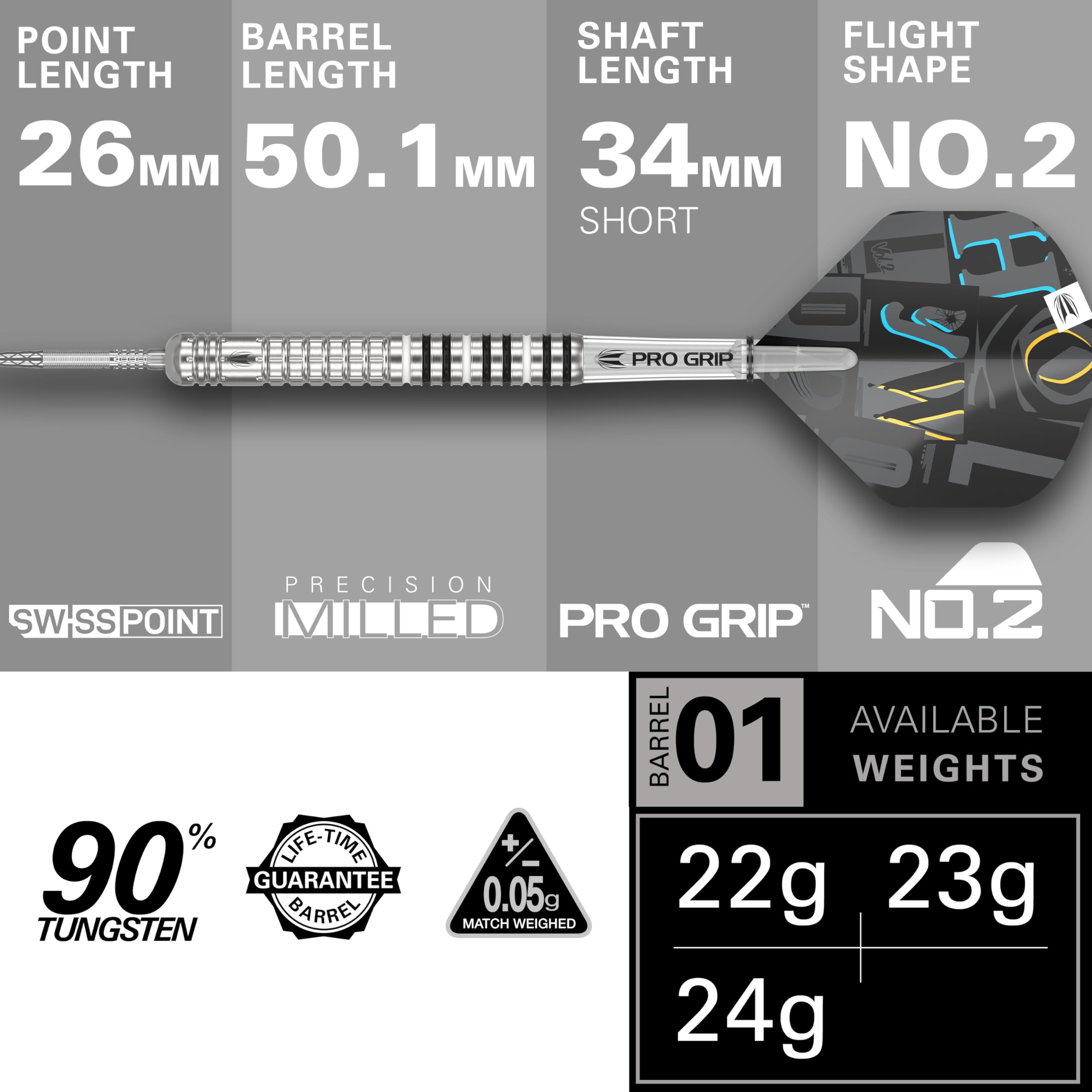 target-chris-dobey-g1-steeldarts-22g-90-tungsten image 3