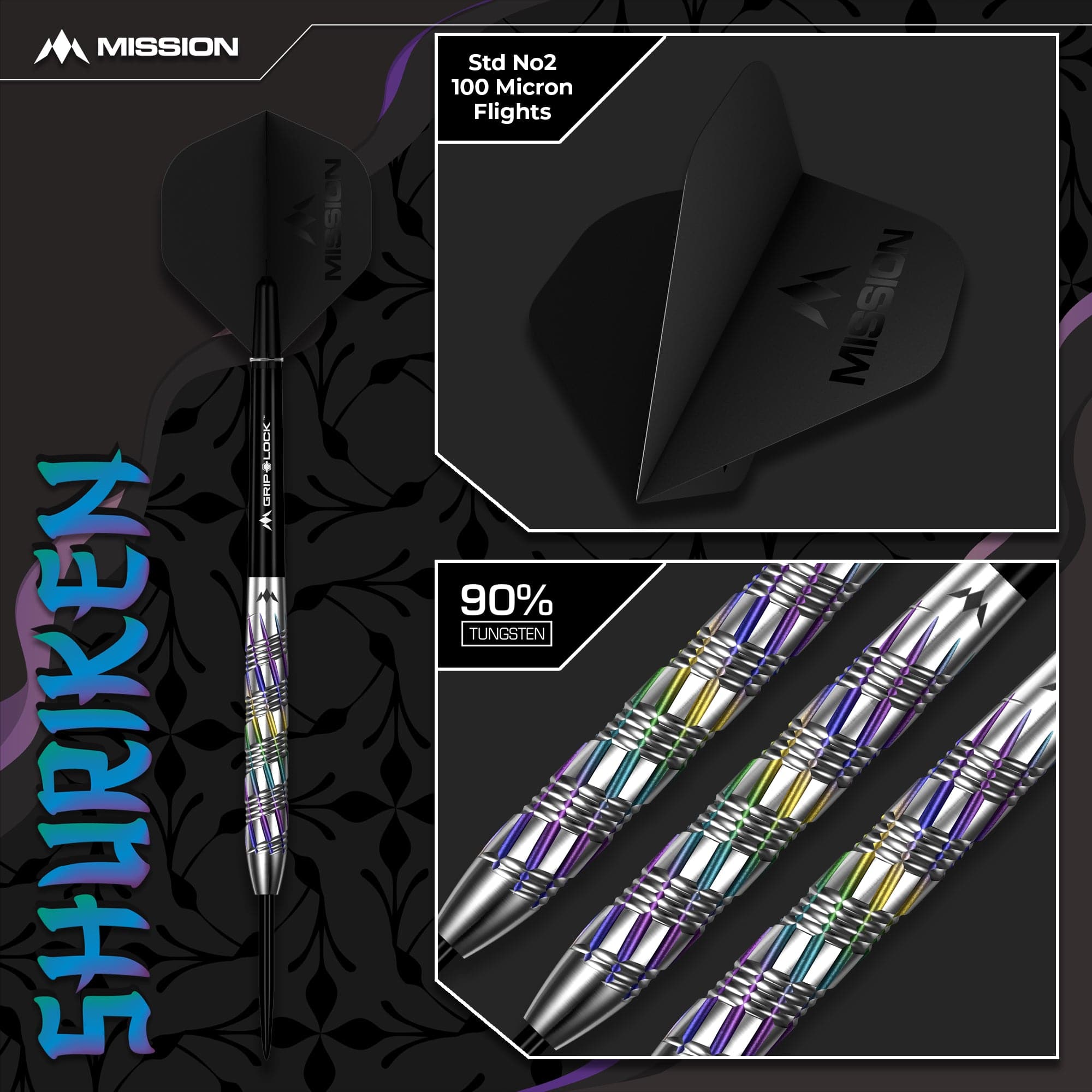 mission-shuriken-steeldarts-90-tungsten-22g-24g-coral image 6