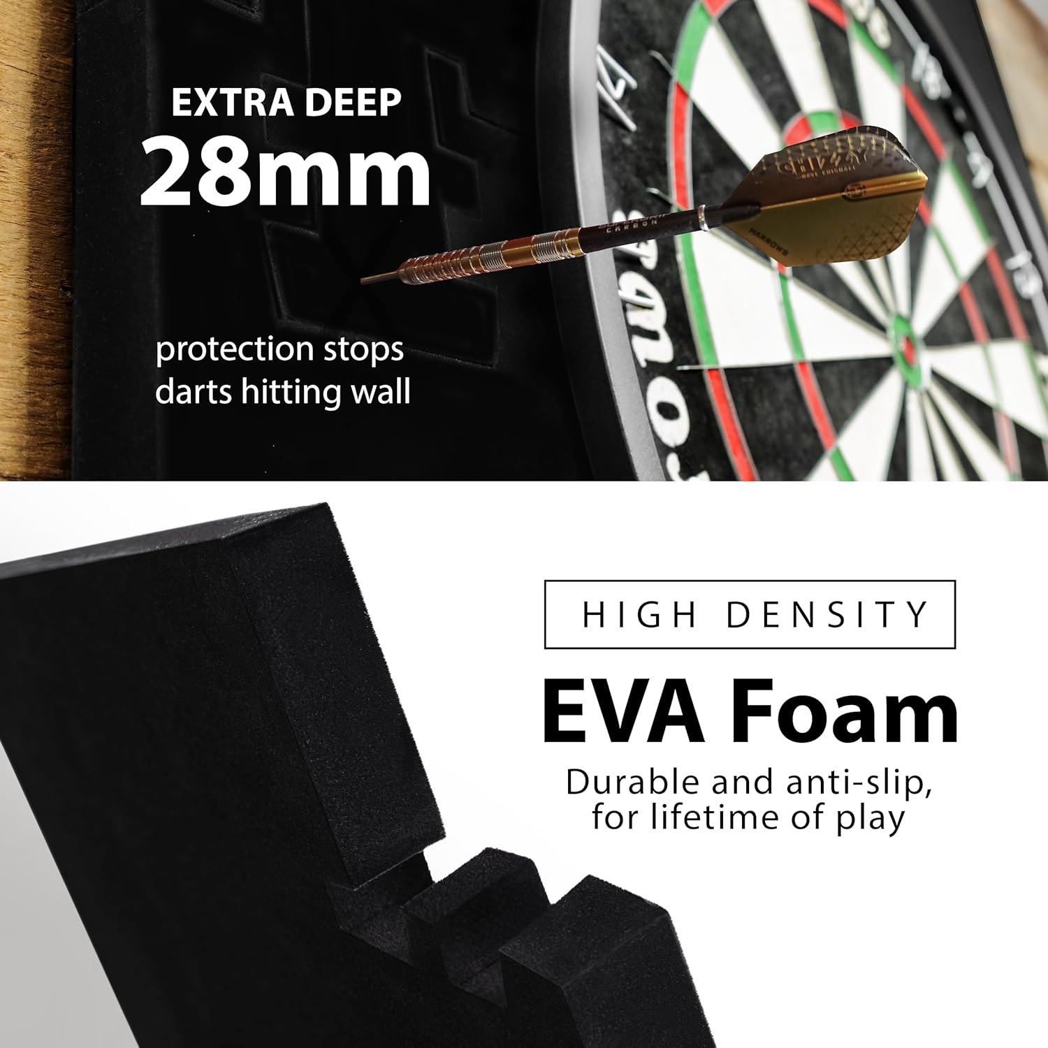 harrows-xl-dartboard-surround-wandschutz-6-teilig-schwarz image 4
