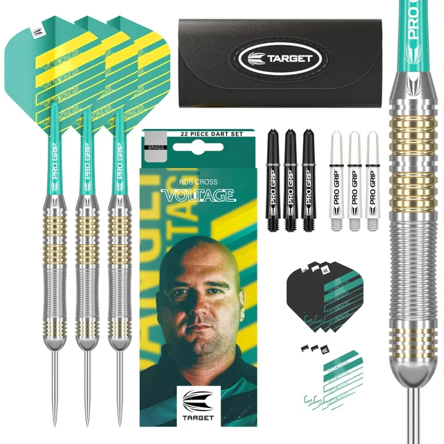 target-rob-cross-22g-messing-steeldarts-set-mit-wallet image 1