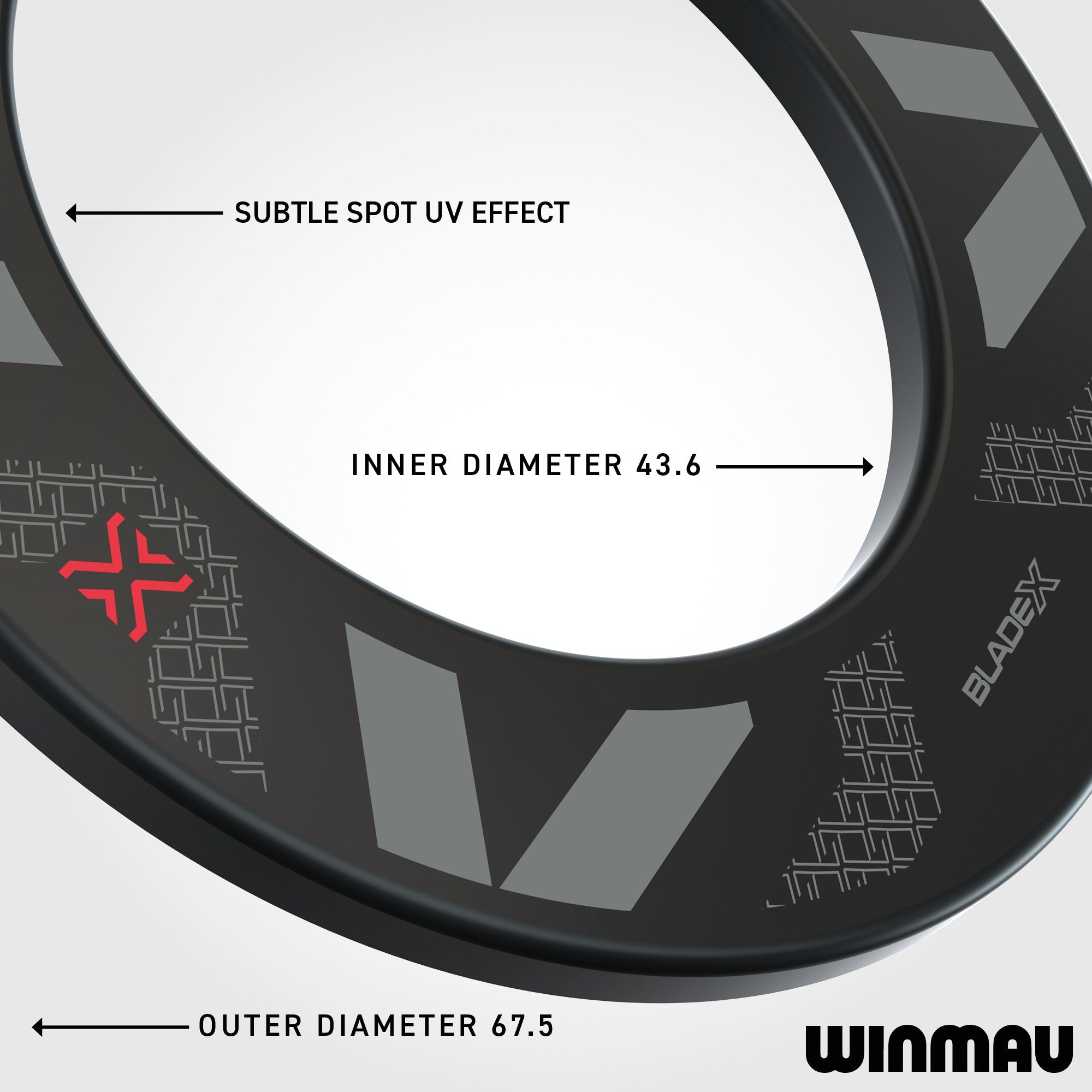 winmau-blade-x-surround-auffangring-schwarz-wandschutz image 4