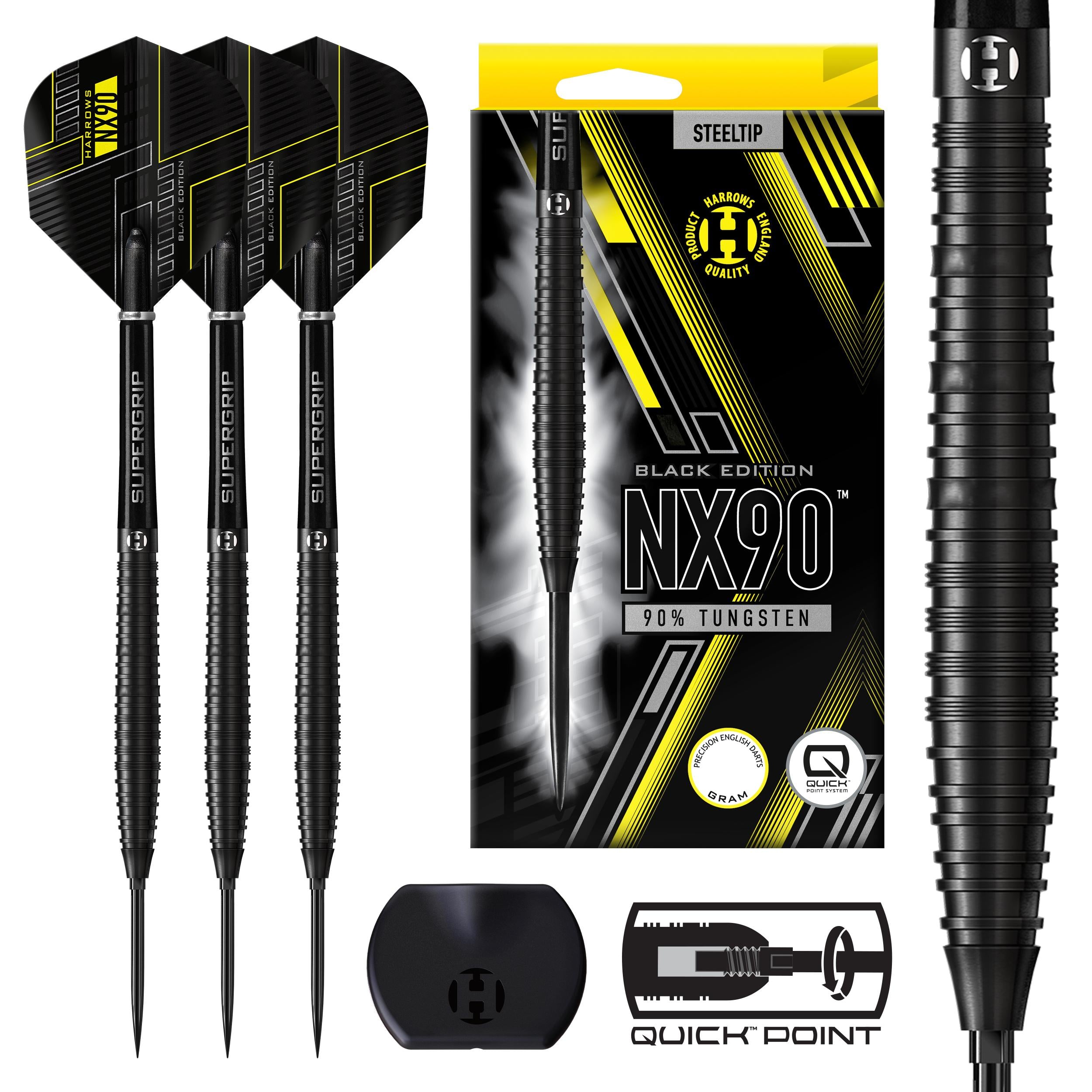 harrows-nx90-90-black-edition-quick-point-steeldart-23g image 1