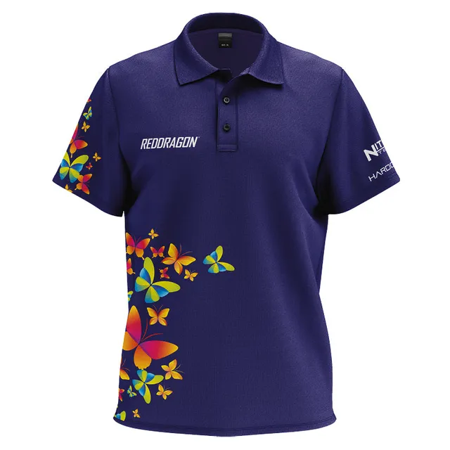red-dragon-hardcore-butterfly-tour-polo-retro-design image 1