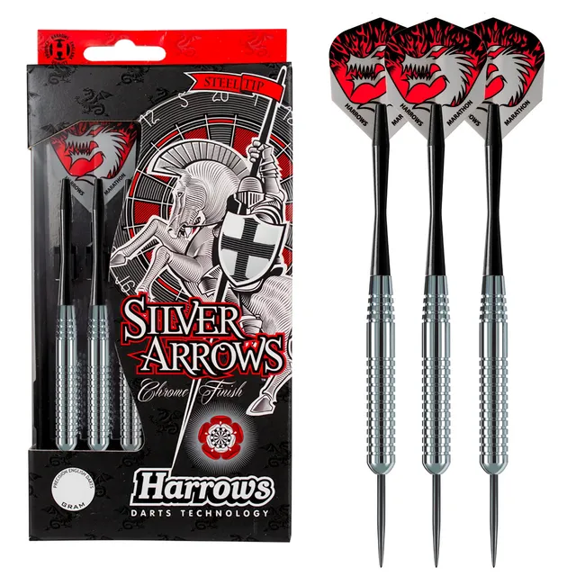 harrows-silver-arrows-ringed-steeldarts-22gr-messing-silber image 1