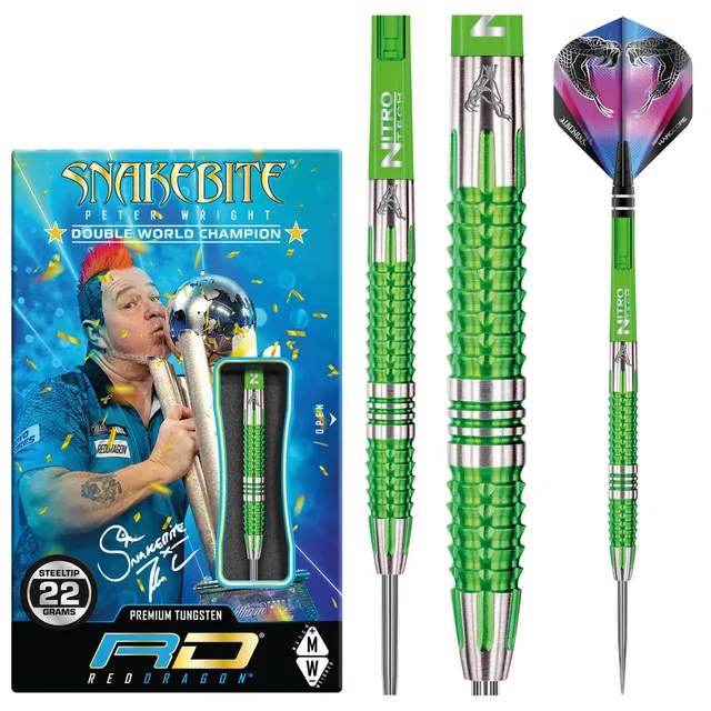 red-dragon-peter-wright-mamba-2-steeldarts-snakebite-grip image 1